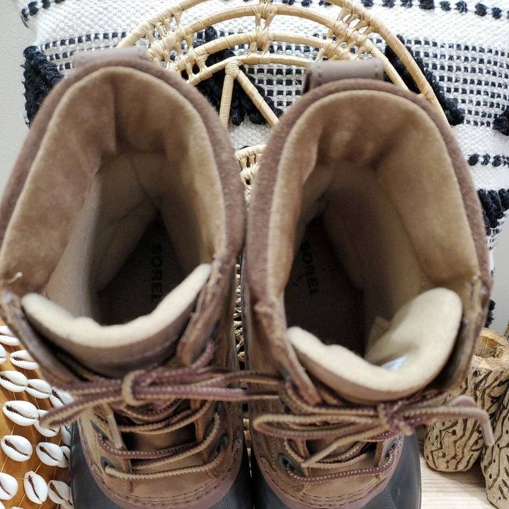 Sorel Cheyanne II Waterproof Duck Boots Leather Unisex M 8.5/W 10.5/EU 41.5